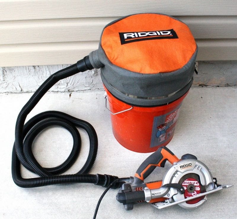 Ridgid R3400 Fiber Cement Saw dust