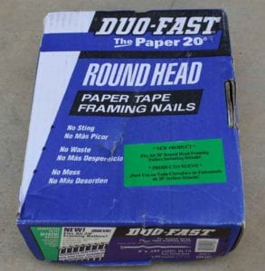 Duo-Fast DF350S Framing Nailer - nails