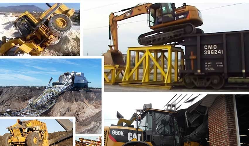 people misusing large construction equipment