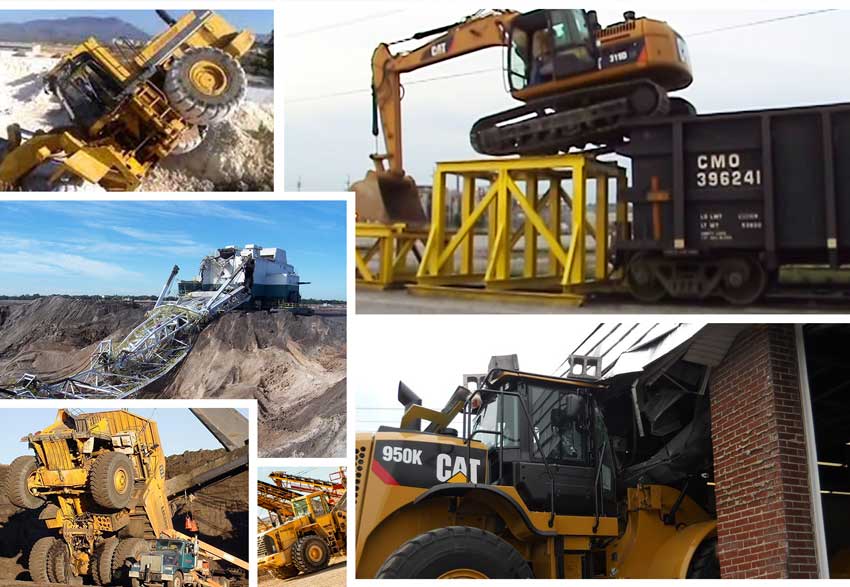 people misusing large construction equipment