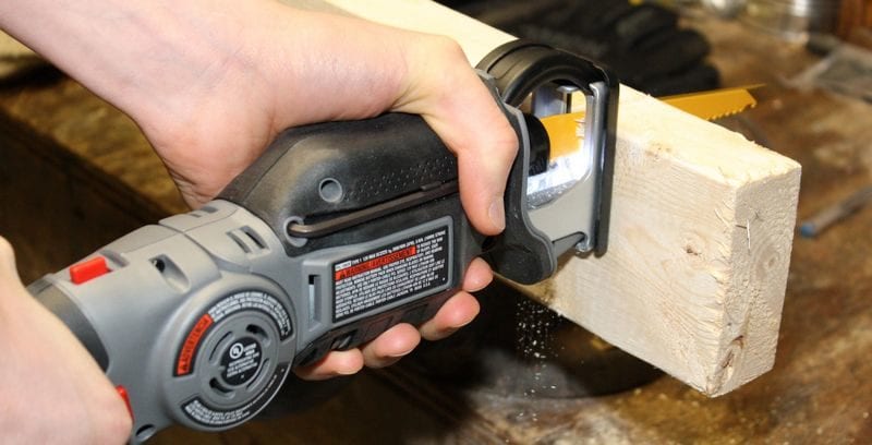 Porter Cable PCL120CRC-2 12V Cordless Pivoting Reciprocating Saw application