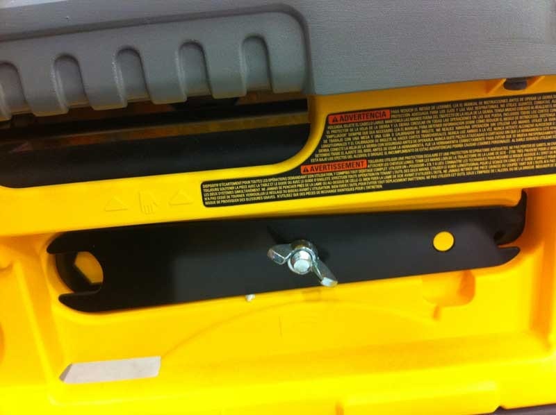 DeWalt DW745 table saw tool storage