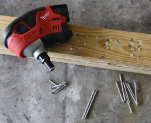 Milwaukee 2458-21 M12 Cordless Palm Nailer - testing