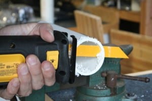 DeWalt DCS310S1 cutting PVC