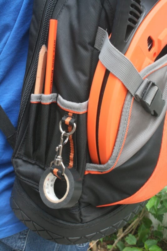 Klein Tradesman Pro Organizer Backpack tape holder