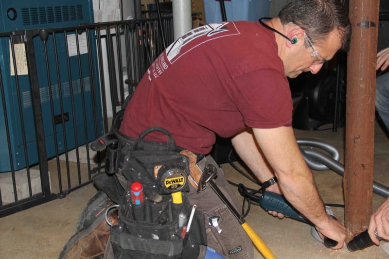 Cutting Lally column