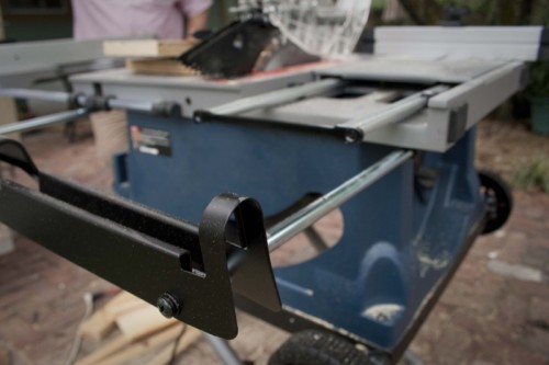 ryobi RTS31 table saw outfeed