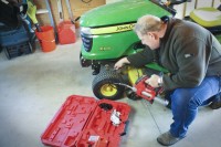 Milwaukee Grease Gun tractor