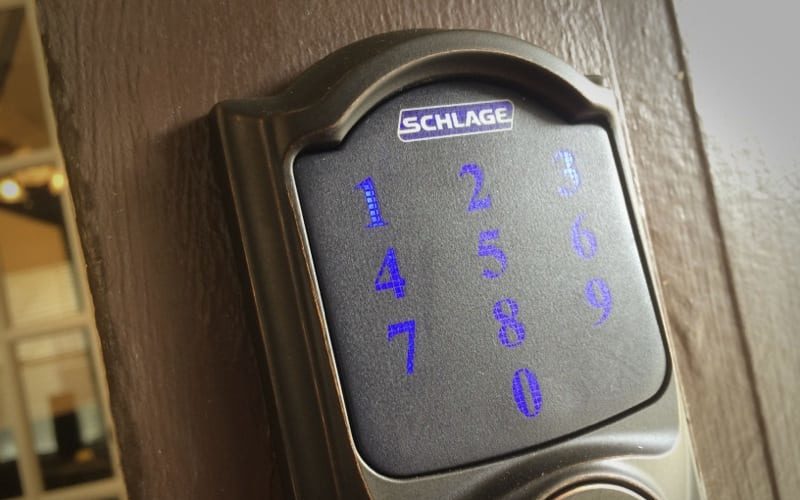 Schlage keypad lit