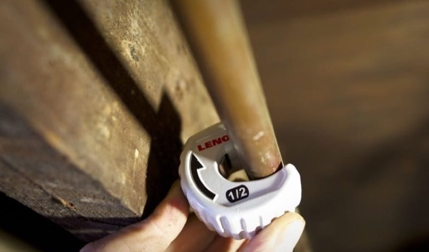 Lenox tight copper tubing cutter