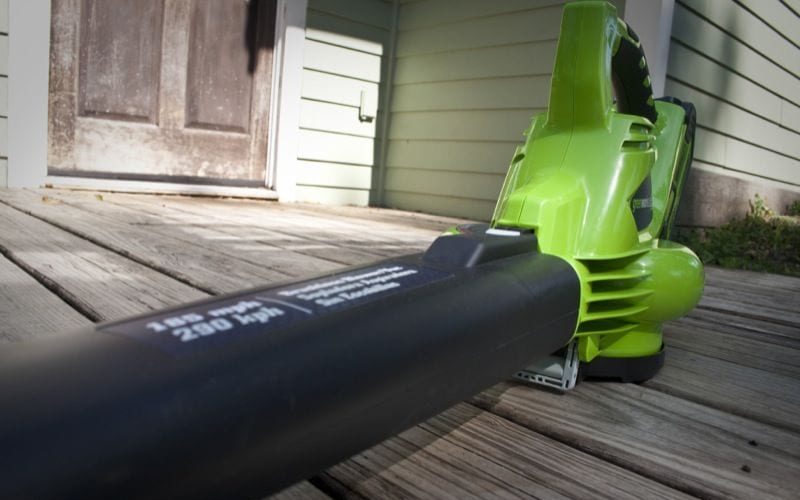 GreenWorks blower POV