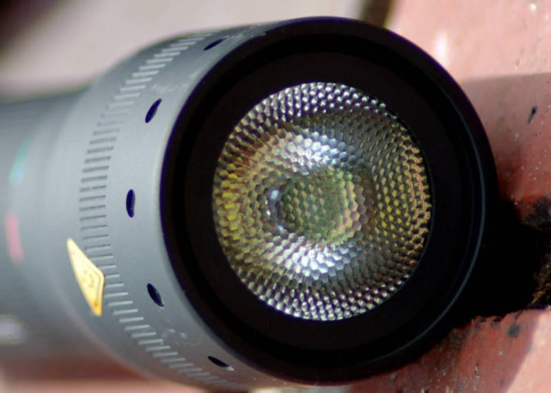 diffused front flashlight lens