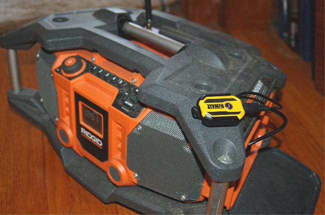 DeWalt Bluetooth Adapter Installed