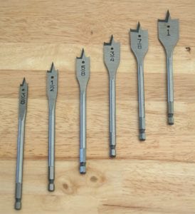 WoodOwl Flat Wood Boring Bit Set