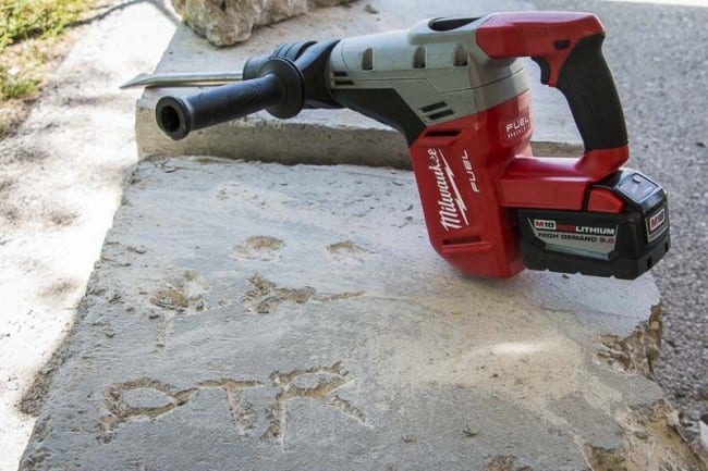 cordless Milwaukee SDS Max rotary hammer