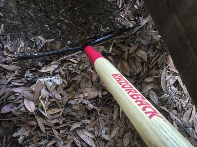Razor-Back rake debris