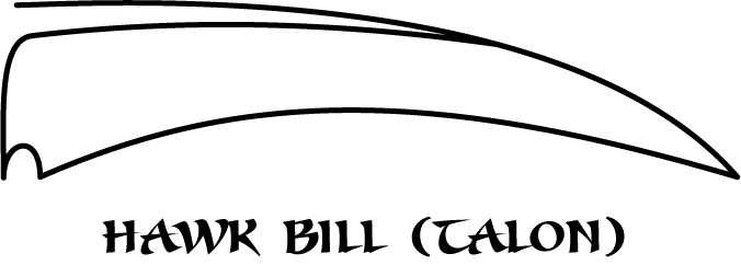 hawk bill or talon blade