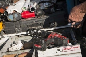 Milwaukee Cordless Caulk Gun truck