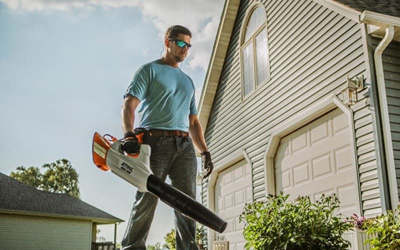 Stihl BGA 100 Cordless Handheld Blower application