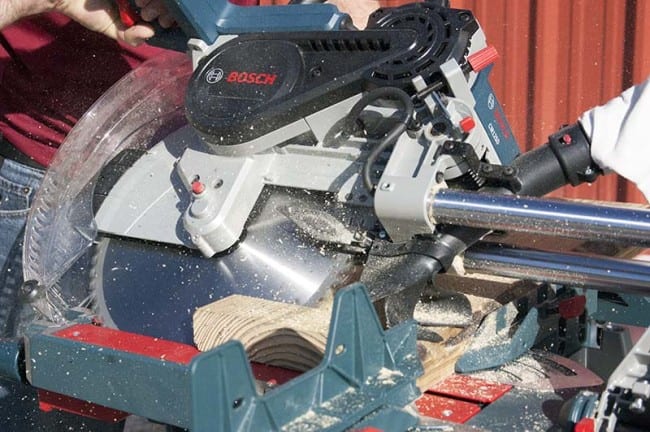 Bosch CM12SD Miter Saw Action