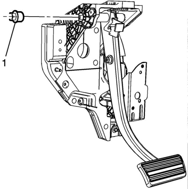 2015 Chevy Silverado brake pedal pivot nut