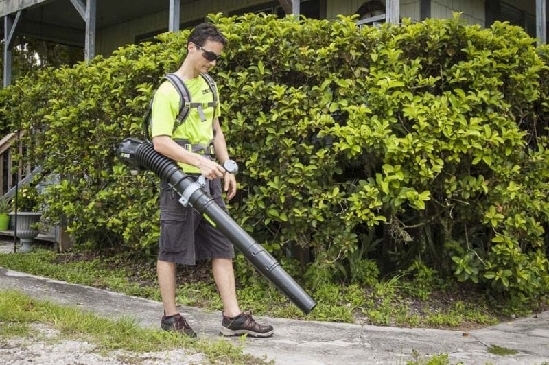 EGO backpack blower sidewalk