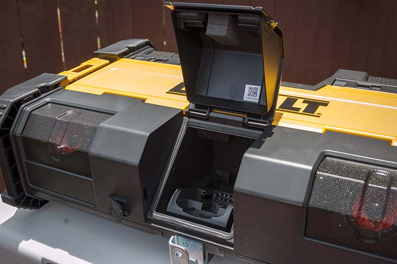 DeWalt ToughSystem Music + Charger Battery Compartment
