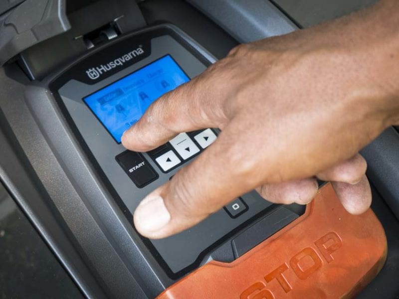 Husqvarna Automower 315 LCD panel controls