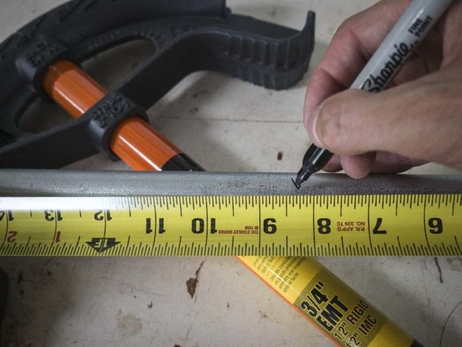 Marking Klein conduit benders