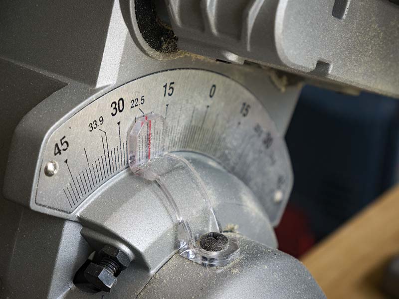 Ridgid MS255SR Miter Saw Bevel Gauge Web