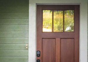 Simpson craftsman door 3 Lite glass after