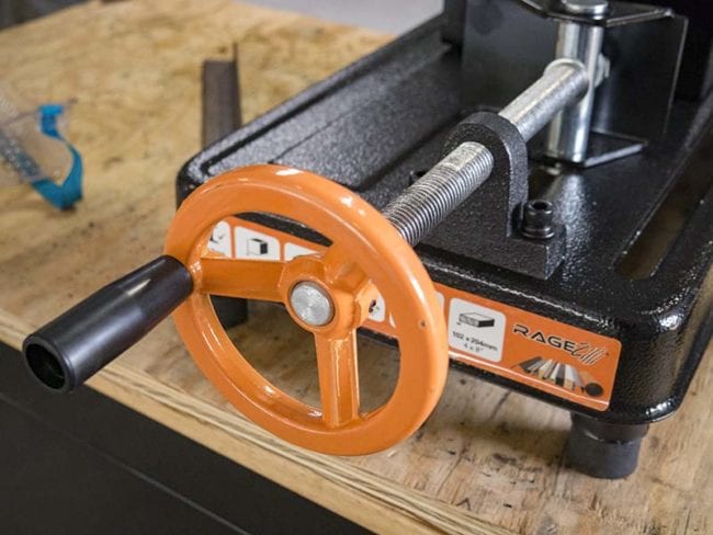 Evolution Rage 2 TCT Multipurpose Chop Saw Clamp Adjustment