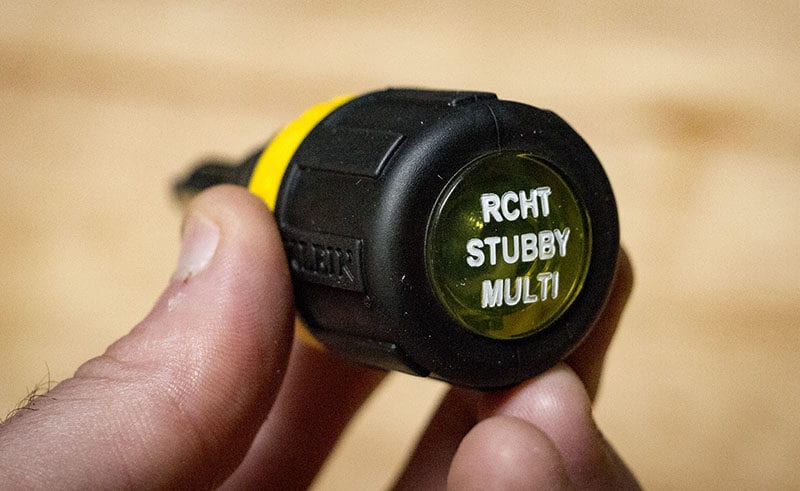 Klein 6-in-1 Ratcheting Stubby Screwdriver