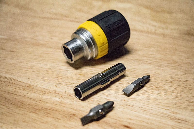 Klein 6-in-1 Ratcheting Stubby Screwdriver