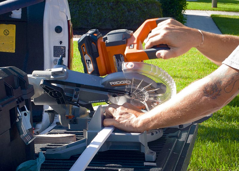 beveling some trim on a remodel