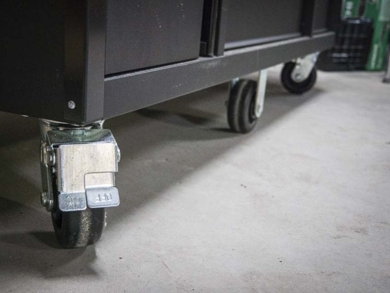 husky work bench locking swivel casters