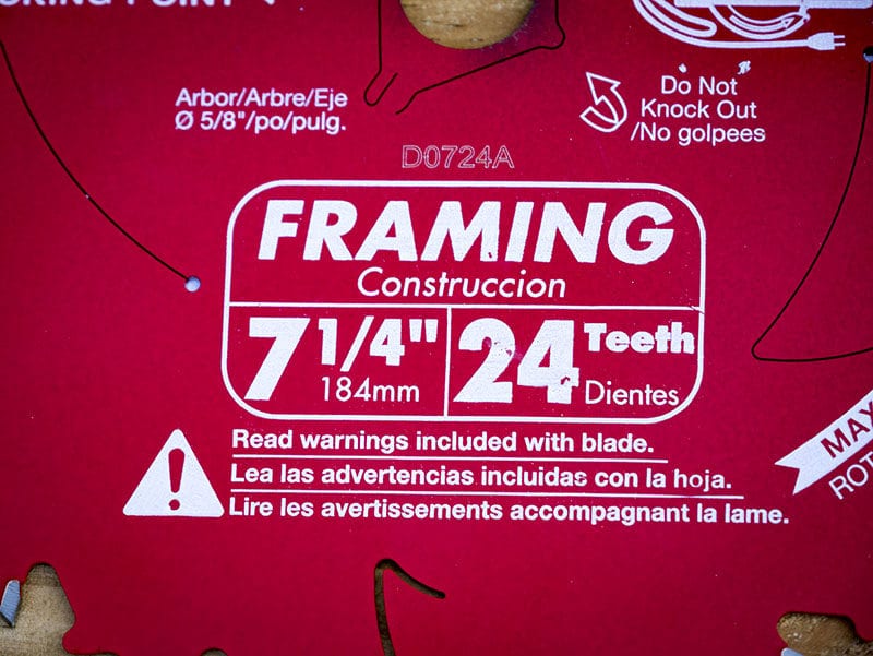 D0724A circular saw blade