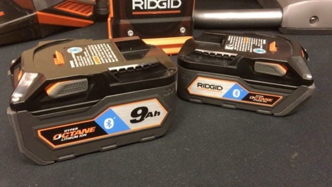 Ridgid 18V 9.0 Amp Hour Bluetooth Battery Ridgid 18V 6.0 Amp Hour Bluetooth Battery