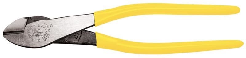 Klein 9-inch angled head diagonal cutting pliers yellow