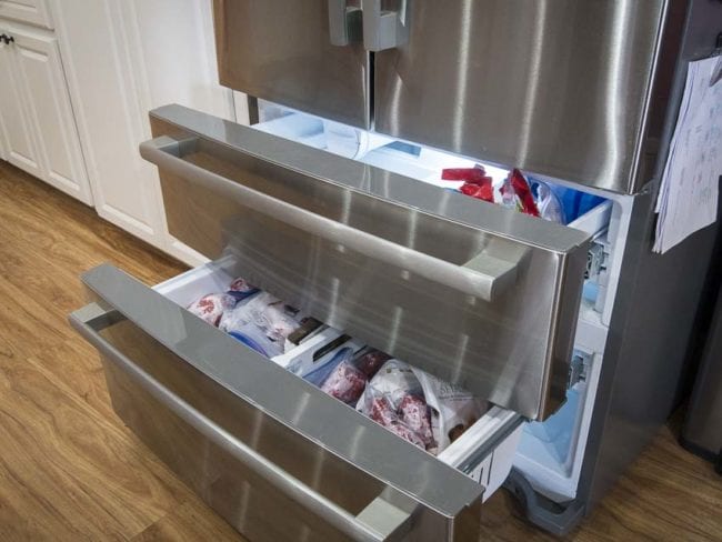 Bosch B21CL81SNS French Door Refrigerator freezer drawers