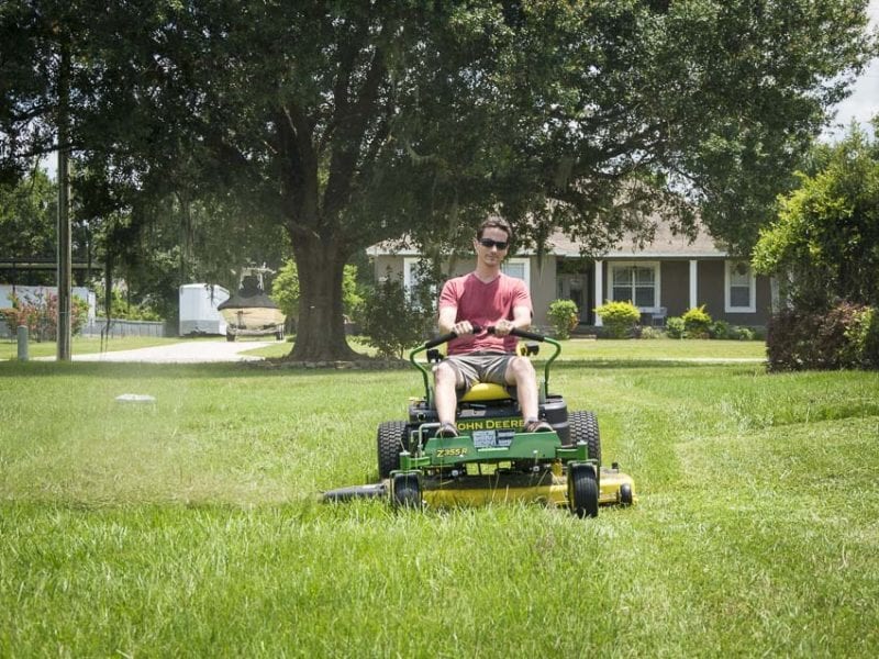 John Deere Z355R Zero-Turn Mower yard