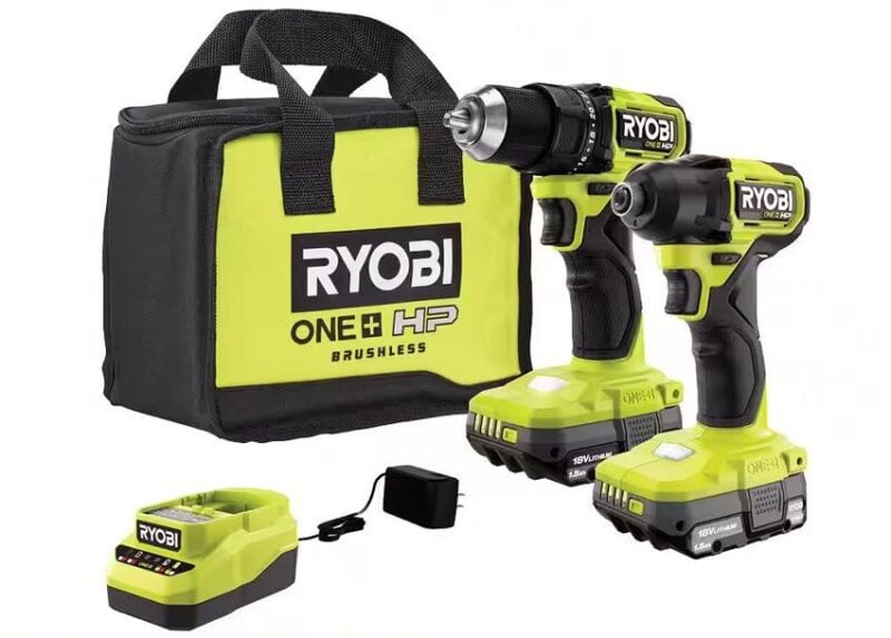 Ryobi HP 18V Brushless Compact Drill and Impact Kit