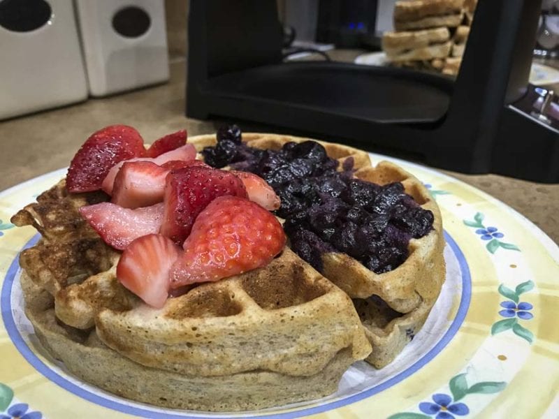 Gourmia waffles plated