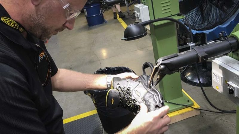 How KEEN Work Boots are Made - trimming