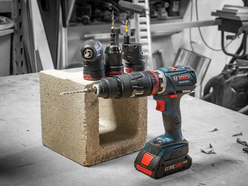 Bosch Flexiclick drill with attachments