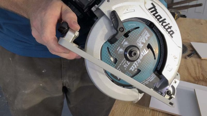 Makita 18V X2 circular saw depth adjust