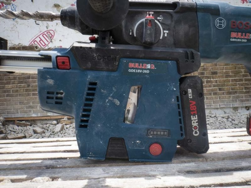 Bosch GDE18V-26DN dust extractor window