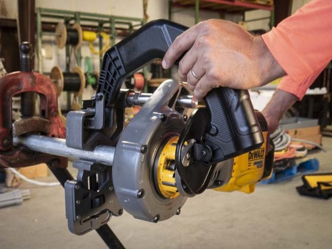 DeWalt 60V pipe threader Diearm clamp