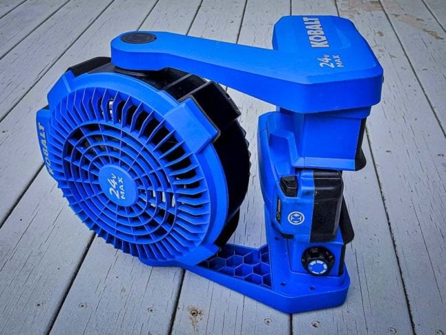 Kobalt Hybrid 24V Max Jobsite Fan Review - KJF 124B-03
