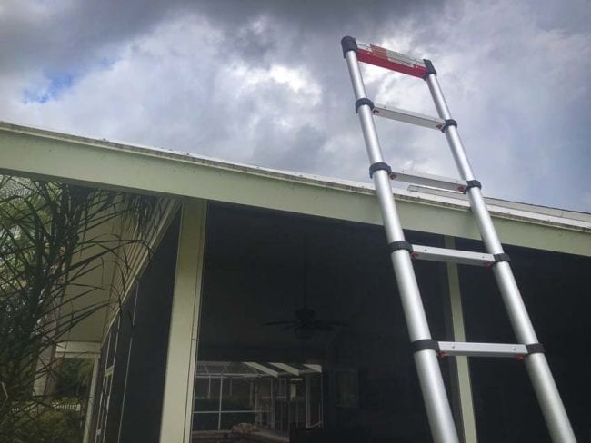 Lionladder telescopic ladder roof